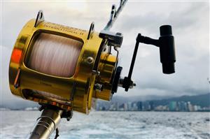 Simple Fishing Pole With Water In The Background