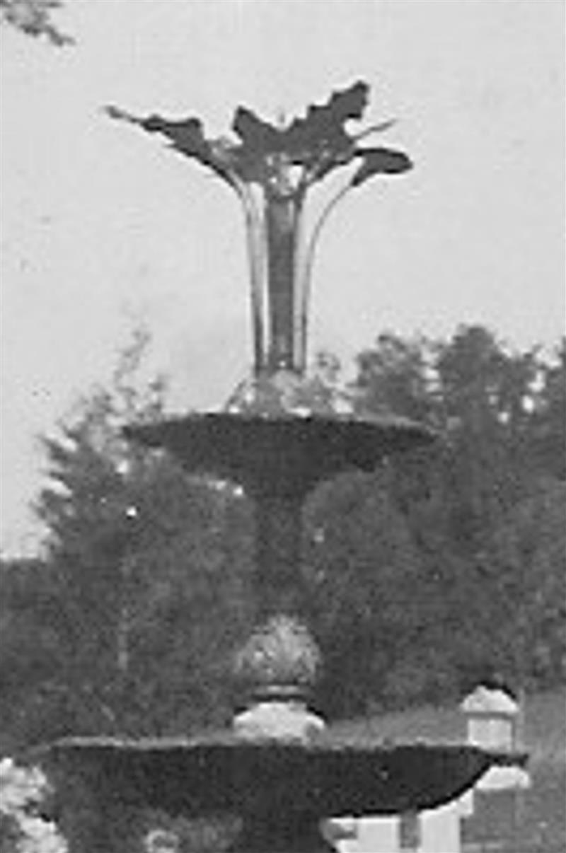 top of cement fountain